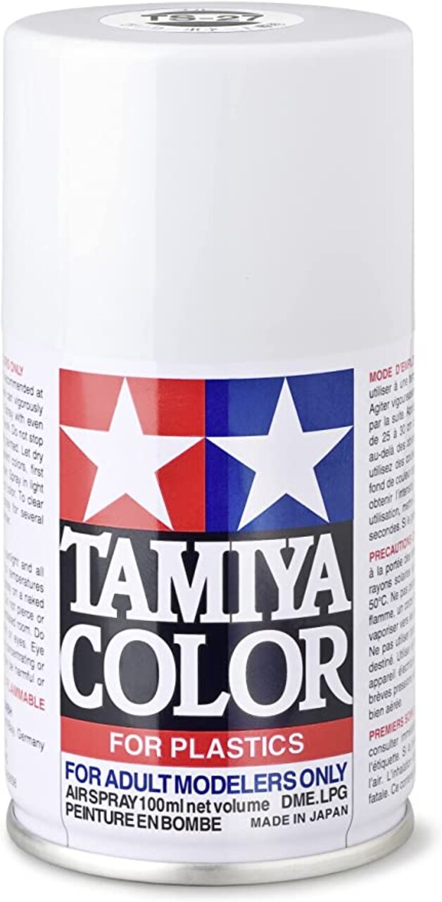 Tamiya TS-27 Matte White, 100ml Spray Lacquer Paint For Plastics